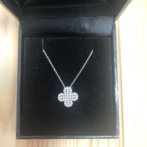 925 Sterling Silver Necklace, 4 Leaf Clover